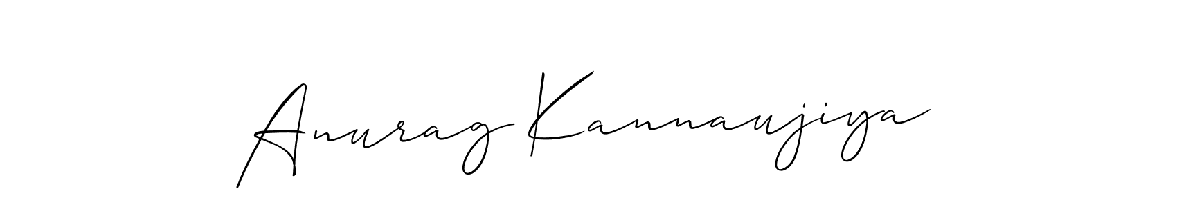 It looks lik you need a new signature style for name Anurag Kannaujiya. Design unique handwritten (Allison_Script) signature with our free signature maker in just a few clicks. Anurag Kannaujiya signature style 2 images and pictures png