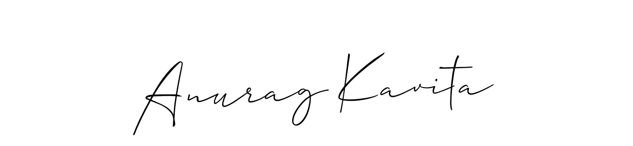 You should practise on your own different ways (Allison_Script) to write your name (Anurag Kavita) in signature. don't let someone else do it for you. Anurag Kavita signature style 2 images and pictures png