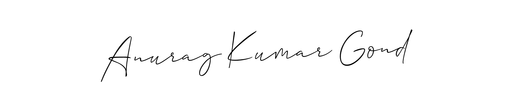 Design your own signature with our free online signature maker. With this signature software, you can create a handwritten (Allison_Script) signature for name Anurag Kumar Gond. Anurag Kumar Gond signature style 2 images and pictures png