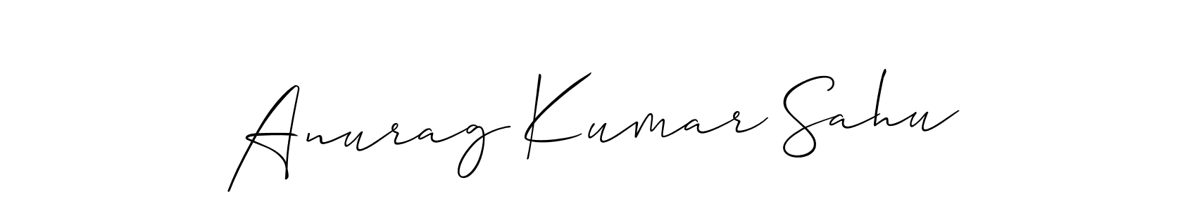 The best way (Allison_Script) to make a short signature is to pick only two or three words in your name. The name Anurag Kumar Sahu include a total of six letters. For converting this name. Anurag Kumar Sahu signature style 2 images and pictures png