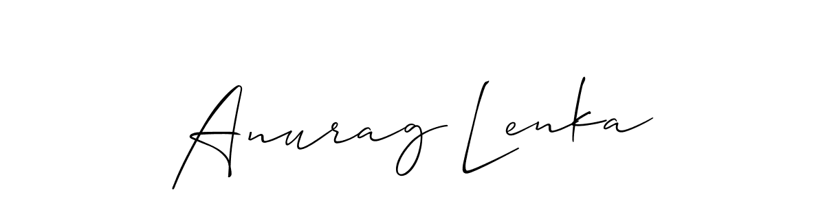 Create a beautiful signature design for name Anurag Lenka. With this signature (Allison_Script) fonts, you can make a handwritten signature for free. Anurag Lenka signature style 2 images and pictures png