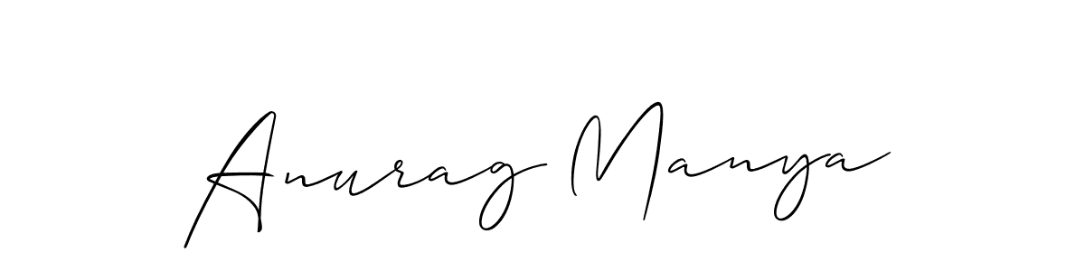 You should practise on your own different ways (Allison_Script) to write your name (Anurag Manya) in signature. don't let someone else do it for you. Anurag Manya signature style 2 images and pictures png
