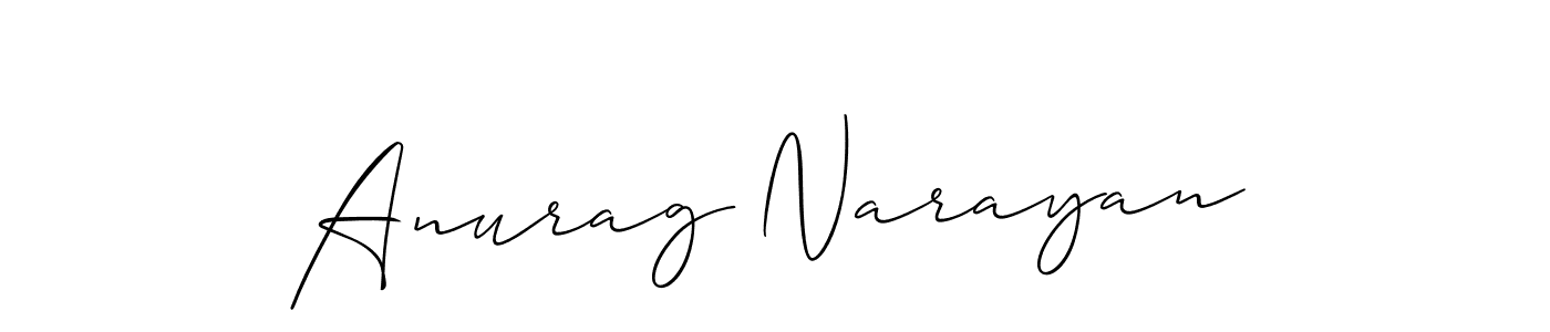 This is the best signature style for the Anurag Narayan name. Also you like these signature font (Allison_Script). Mix name signature. Anurag Narayan signature style 2 images and pictures png