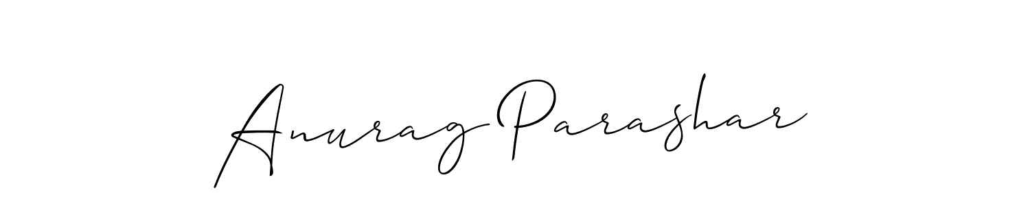 You should practise on your own different ways (Allison_Script) to write your name (Anurag Parashar) in signature. don't let someone else do it for you. Anurag Parashar signature style 2 images and pictures png