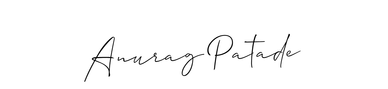 Design your own signature with our free online signature maker. With this signature software, you can create a handwritten (Allison_Script) signature for name Anurag Patade. Anurag Patade signature style 2 images and pictures png