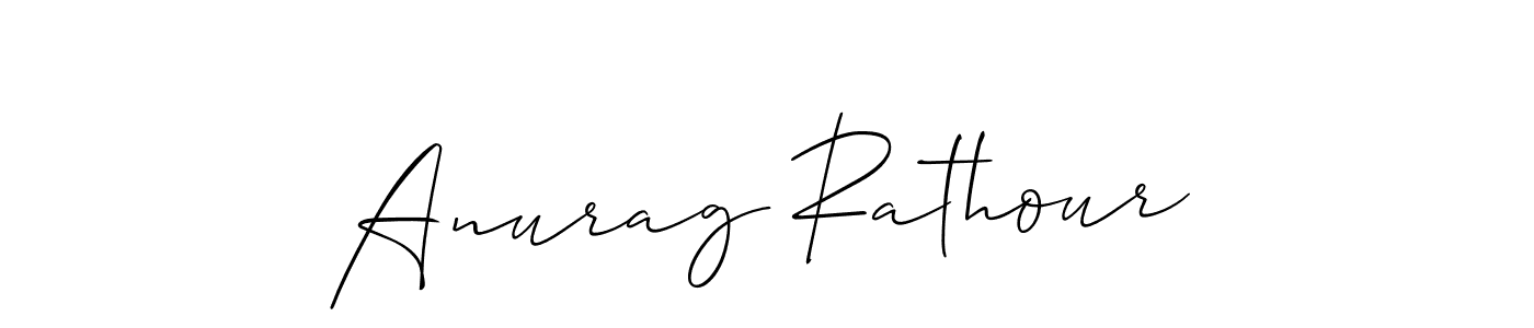 Design your own signature with our free online signature maker. With this signature software, you can create a handwritten (Allison_Script) signature for name Anurag Rathour. Anurag Rathour signature style 2 images and pictures png