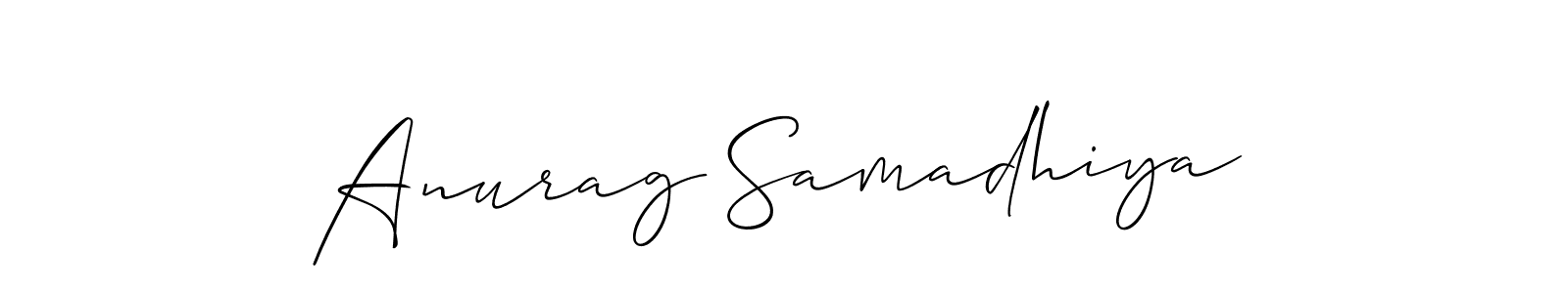 Also You can easily find your signature by using the search form. We will create Anurag Samadhiya name handwritten signature images for you free of cost using Allison_Script sign style. Anurag Samadhiya signature style 2 images and pictures png