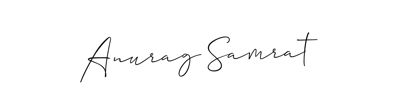 Make a beautiful signature design for name Anurag Samrat. With this signature (Allison_Script) style, you can create a handwritten signature for free. Anurag Samrat signature style 2 images and pictures png