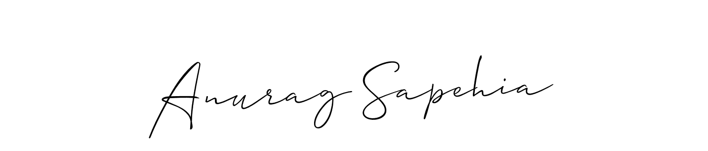 Design your own signature with our free online signature maker. With this signature software, you can create a handwritten (Allison_Script) signature for name Anurag Sapehia. Anurag Sapehia signature style 2 images and pictures png