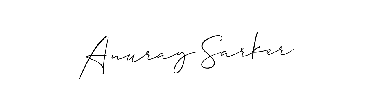 It looks lik you need a new signature style for name Anurag Sarker. Design unique handwritten (Allison_Script) signature with our free signature maker in just a few clicks. Anurag Sarker signature style 2 images and pictures png