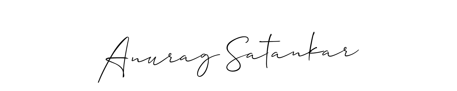 Create a beautiful signature design for name Anurag Satankar. With this signature (Allison_Script) fonts, you can make a handwritten signature for free. Anurag Satankar signature style 2 images and pictures png