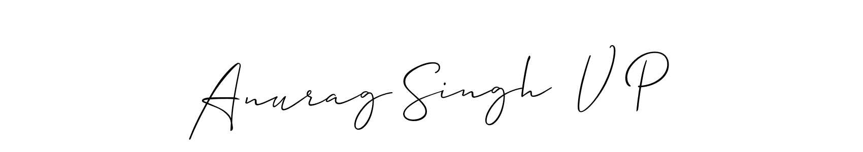 How to Draw Anurag Singh  V P signature style? Allison_Script is a latest design signature styles for name Anurag Singh  V P. Anurag Singh  V P signature style 2 images and pictures png