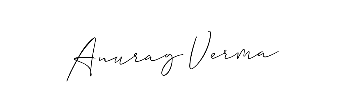 Design your own signature with our free online signature maker. With this signature software, you can create a handwritten (Allison_Script) signature for name Anurag Verma. Anurag Verma signature style 2 images and pictures png