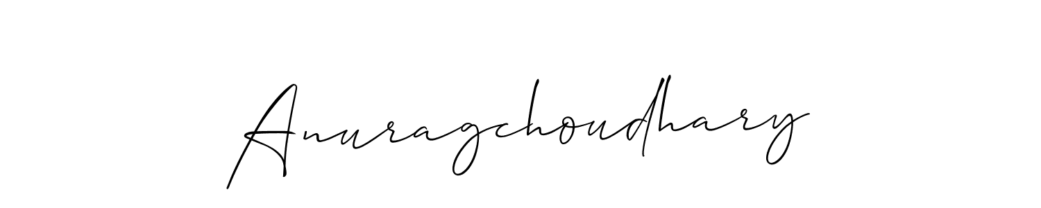 Also we have Anuragchoudhary name is the best signature style. Create professional handwritten signature collection using Allison_Script autograph style. Anuragchoudhary signature style 2 images and pictures png