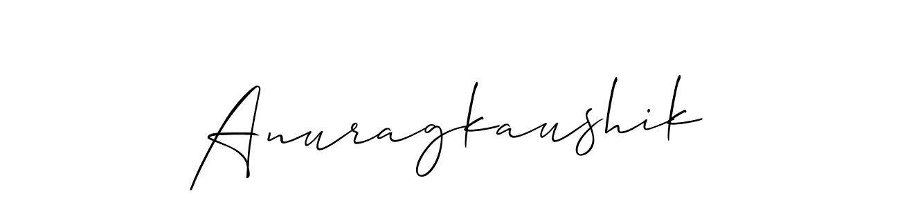 How to make Anuragkaushik signature? Allison_Script is a professional autograph style. Create handwritten signature for Anuragkaushik name. Anuragkaushik signature style 2 images and pictures png
