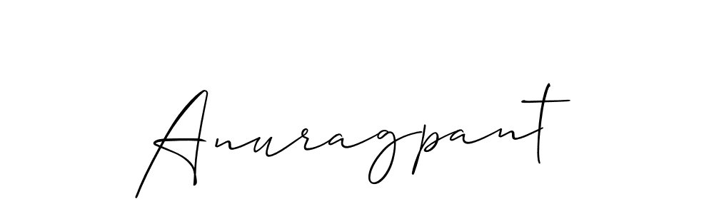 The best way (Allison_Script) to make a short signature is to pick only two or three words in your name. The name Anuragpant include a total of six letters. For converting this name. Anuragpant signature style 2 images and pictures png