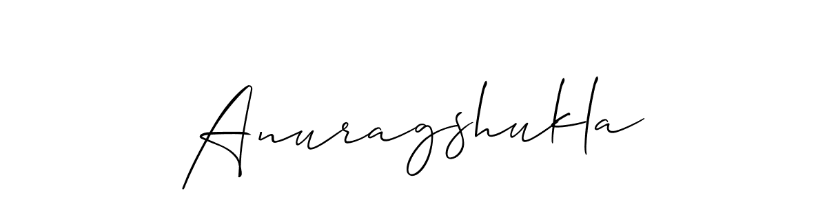 How to make Anuragshukla name signature. Use Allison_Script style for creating short signs online. This is the latest handwritten sign. Anuragshukla signature style 2 images and pictures png