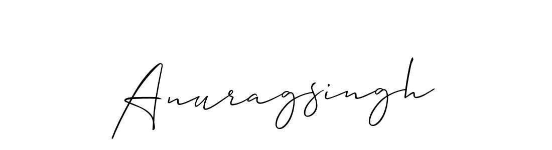 Allison_Script is a professional signature style that is perfect for those who want to add a touch of class to their signature. It is also a great choice for those who want to make their signature more unique. Get Anuragsingh name to fancy signature for free. Anuragsingh signature style 2 images and pictures png