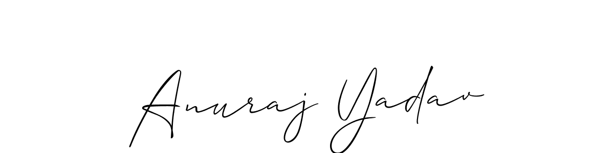 Design your own signature with our free online signature maker. With this signature software, you can create a handwritten (Allison_Script) signature for name Anuraj Yadav. Anuraj Yadav signature style 2 images and pictures png