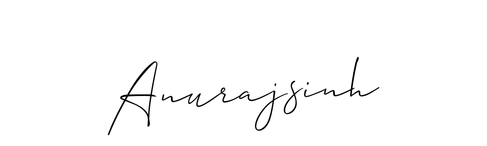 Make a beautiful signature design for name Anurajsinh. With this signature (Allison_Script) style, you can create a handwritten signature for free. Anurajsinh signature style 2 images and pictures png