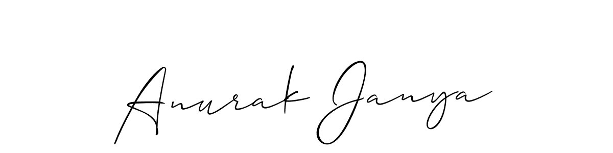 Make a beautiful signature design for name Anurak Janya. With this signature (Allison_Script) style, you can create a handwritten signature for free. Anurak Janya signature style 2 images and pictures png