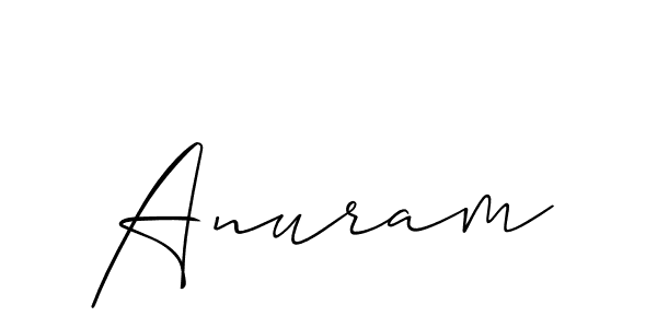 Anuram stylish signature style. Best Handwritten Sign (Allison_Script) for my name. Handwritten Signature Collection Ideas for my name Anuram. Anuram signature style 2 images and pictures png