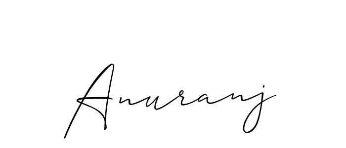 The best way (Allison_Script) to make a short signature is to pick only two or three words in your name. The name Anuranj include a total of six letters. For converting this name. Anuranj signature style 2 images and pictures png