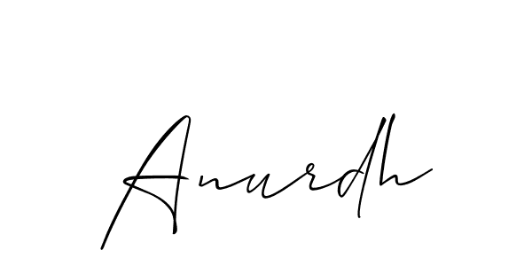 Anurdh stylish signature style. Best Handwritten Sign (Allison_Script) for my name. Handwritten Signature Collection Ideas for my name Anurdh. Anurdh signature style 2 images and pictures png