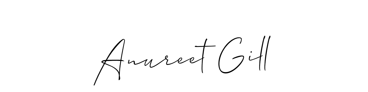 You should practise on your own different ways (Allison_Script) to write your name (Anureet Gill) in signature. don't let someone else do it for you. Anureet Gill signature style 2 images and pictures png