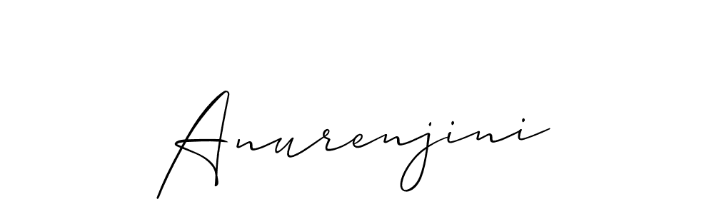 How to make Anurenjini name signature. Use Allison_Script style for creating short signs online. This is the latest handwritten sign. Anurenjini signature style 2 images and pictures png