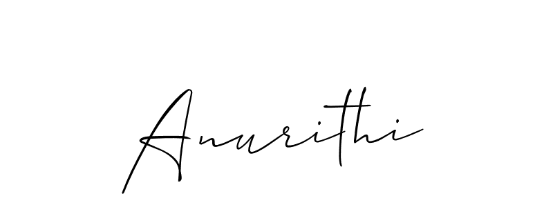 Design your own signature with our free online signature maker. With this signature software, you can create a handwritten (Allison_Script) signature for name Anurithi. Anurithi signature style 2 images and pictures png