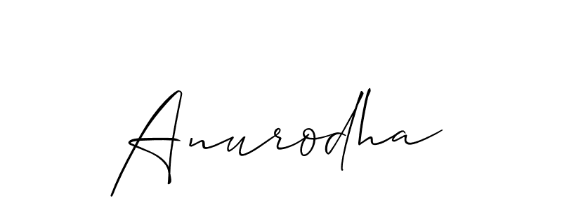 Make a beautiful signature design for name Anurodha. With this signature (Allison_Script) style, you can create a handwritten signature for free. Anurodha signature style 2 images and pictures png