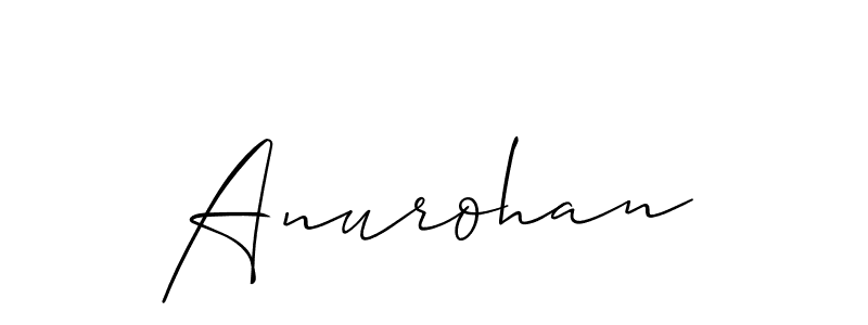 It looks lik you need a new signature style for name Anurohan. Design unique handwritten (Allison_Script) signature with our free signature maker in just a few clicks. Anurohan signature style 2 images and pictures png