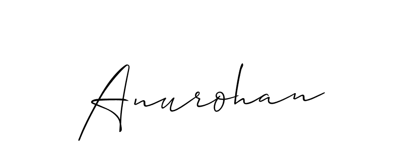 It looks lik you need a new signature style for name Anurohan. Design unique handwritten (Allison_Script) signature with our free signature maker in just a few clicks. Anurohan signature style 2 images and pictures png