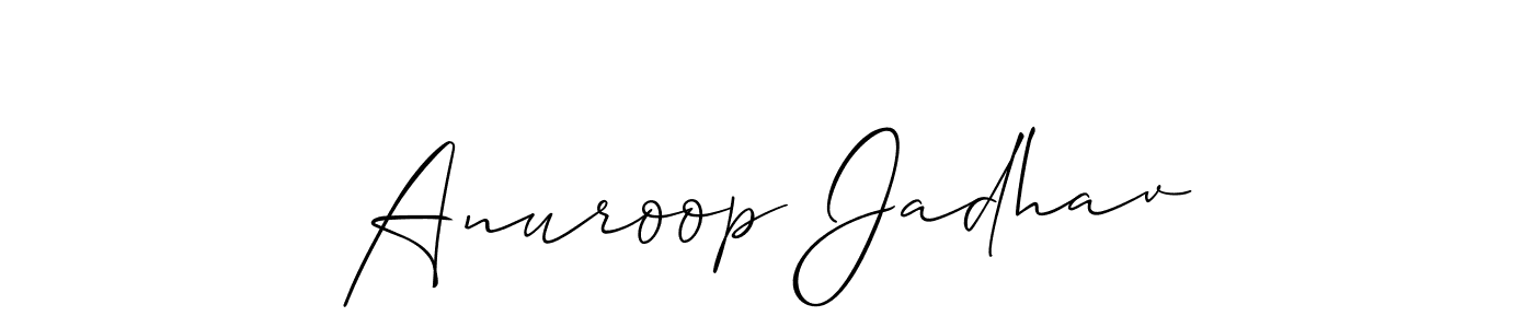 You can use this online signature creator to create a handwritten signature for the name Anuroop Jadhav. This is the best online autograph maker. Anuroop Jadhav signature style 2 images and pictures png