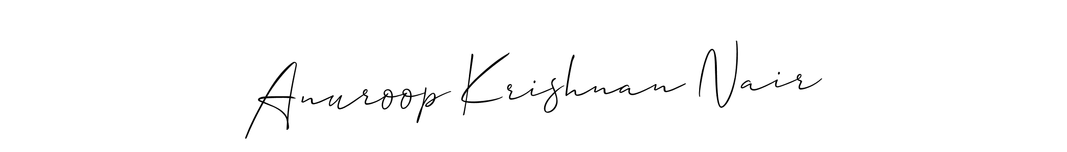 Anuroop Krishnan Nair stylish signature style. Best Handwritten Sign (Allison_Script) for my name. Handwritten Signature Collection Ideas for my name Anuroop Krishnan Nair. Anuroop Krishnan Nair signature style 2 images and pictures png