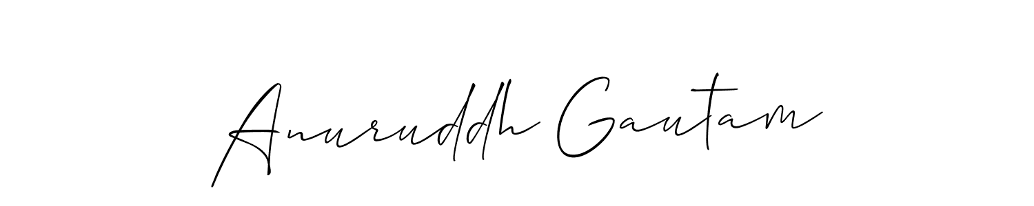 Use a signature maker to create a handwritten signature online. With this signature software, you can design (Allison_Script) your own signature for name Anuruddh Gautam. Anuruddh Gautam signature style 2 images and pictures png