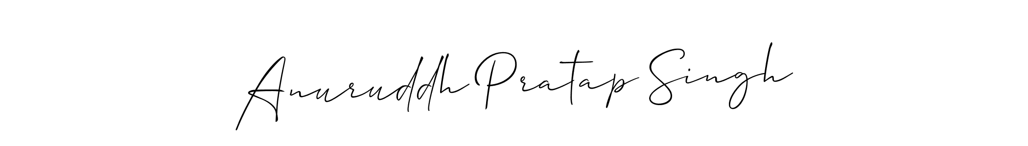How to make Anuruddh Pratap Singh name signature. Use Allison_Script style for creating short signs online. This is the latest handwritten sign. Anuruddh Pratap Singh signature style 2 images and pictures png