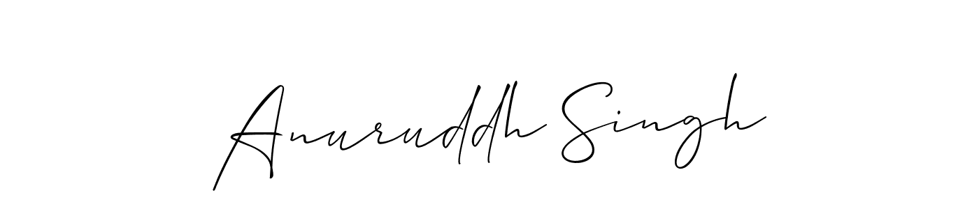 How to make Anuruddh Singh name signature. Use Allison_Script style for creating short signs online. This is the latest handwritten sign. Anuruddh Singh signature style 2 images and pictures png