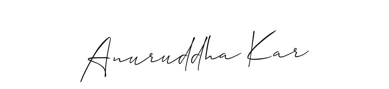 Also You can easily find your signature by using the search form. We will create Anuruddha Kar name handwritten signature images for you free of cost using Allison_Script sign style. Anuruddha Kar signature style 2 images and pictures png