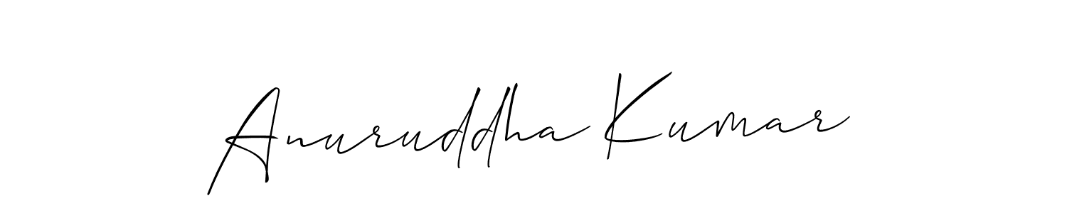 Allison_Script is a professional signature style that is perfect for those who want to add a touch of class to their signature. It is also a great choice for those who want to make their signature more unique. Get Anuruddha Kumar name to fancy signature for free. Anuruddha Kumar signature style 2 images and pictures png