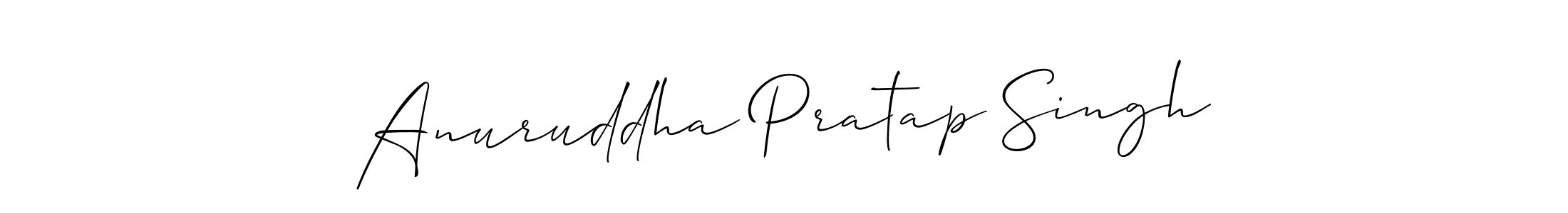 How to make Anuruddha Pratap Singh name signature. Use Allison_Script style for creating short signs online. This is the latest handwritten sign. Anuruddha Pratap Singh signature style 2 images and pictures png