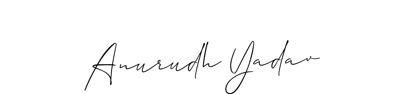 Make a beautiful signature design for name Anurudh Yadav. With this signature (Allison_Script) style, you can create a handwritten signature for free. Anurudh Yadav signature style 2 images and pictures png