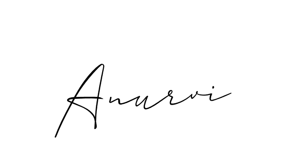 It looks lik you need a new signature style for name Anurvi. Design unique handwritten (Allison_Script) signature with our free signature maker in just a few clicks. Anurvi signature style 2 images and pictures png