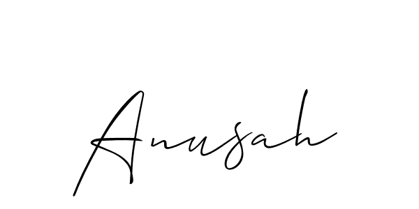 Make a beautiful signature design for name Anusah. With this signature (Allison_Script) style, you can create a handwritten signature for free. Anusah signature style 2 images and pictures png