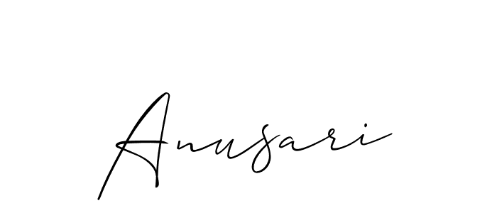 Create a beautiful signature design for name Anusari. With this signature (Allison_Script) fonts, you can make a handwritten signature for free. Anusari signature style 2 images and pictures png