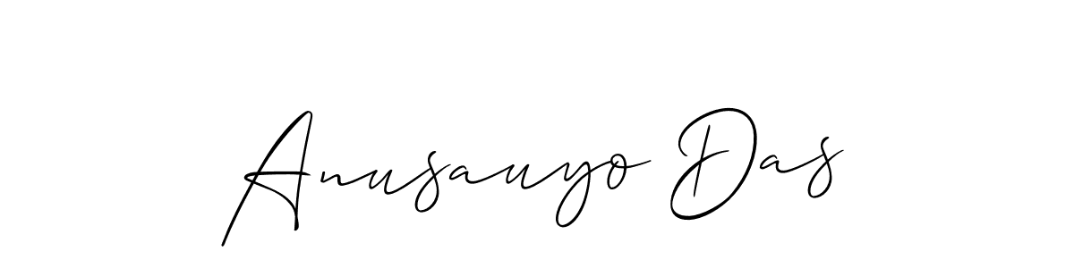 Anusauyo Das stylish signature style. Best Handwritten Sign (Allison_Script) for my name. Handwritten Signature Collection Ideas for my name Anusauyo Das. Anusauyo Das signature style 2 images and pictures png