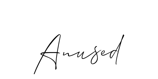 Also You can easily find your signature by using the search form. We will create Anused name handwritten signature images for you free of cost using Allison_Script sign style. Anused signature style 2 images and pictures png