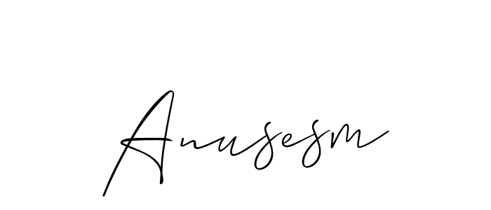 It looks lik you need a new signature style for name Anusesm. Design unique handwritten (Allison_Script) signature with our free signature maker in just a few clicks. Anusesm signature style 2 images and pictures png