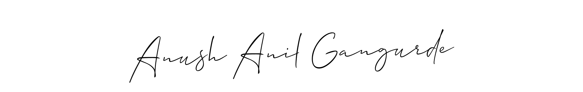 if you are searching for the best signature style for your name Anush Anil Gangurde. so please give up your signature search. here we have designed multiple signature styles  using Allison_Script. Anush Anil Gangurde signature style 2 images and pictures png